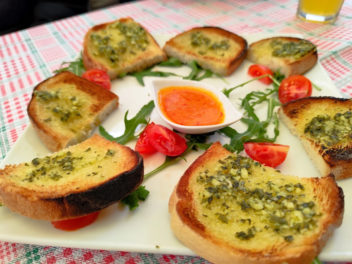 Garlic-and-herb toasted bread