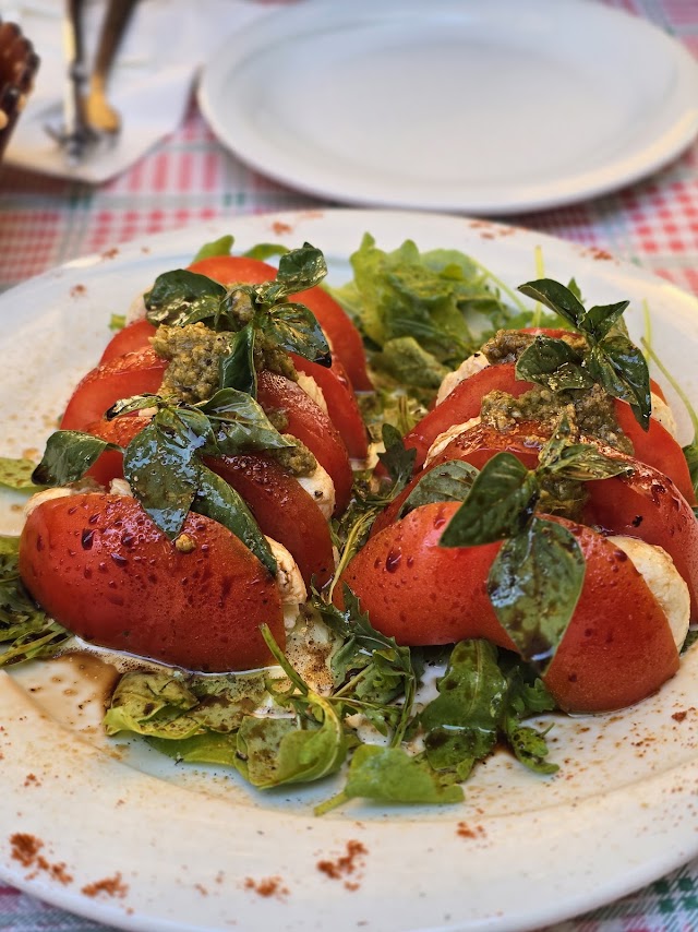 Caprese salad with ripe tomatoes