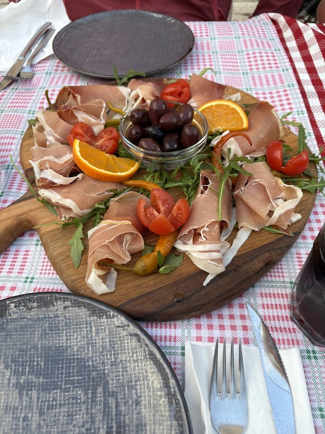 Prosciutto platter with olives